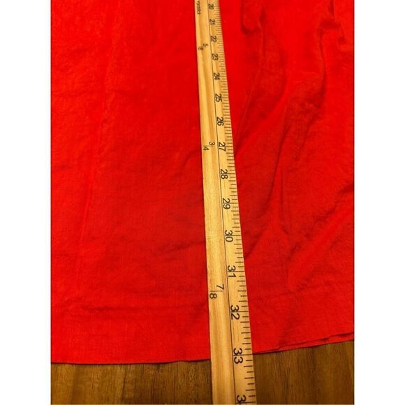Theory Womens Linen Blend Sleeveless Round Neck Shift Dress Orange Size 10 - Picture 8 of 8